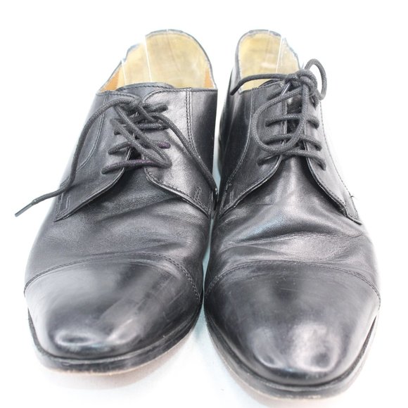 Giorgio Brutini Cap Toe Black Leather Oxford Shoes #131 - Picture 5 of 10